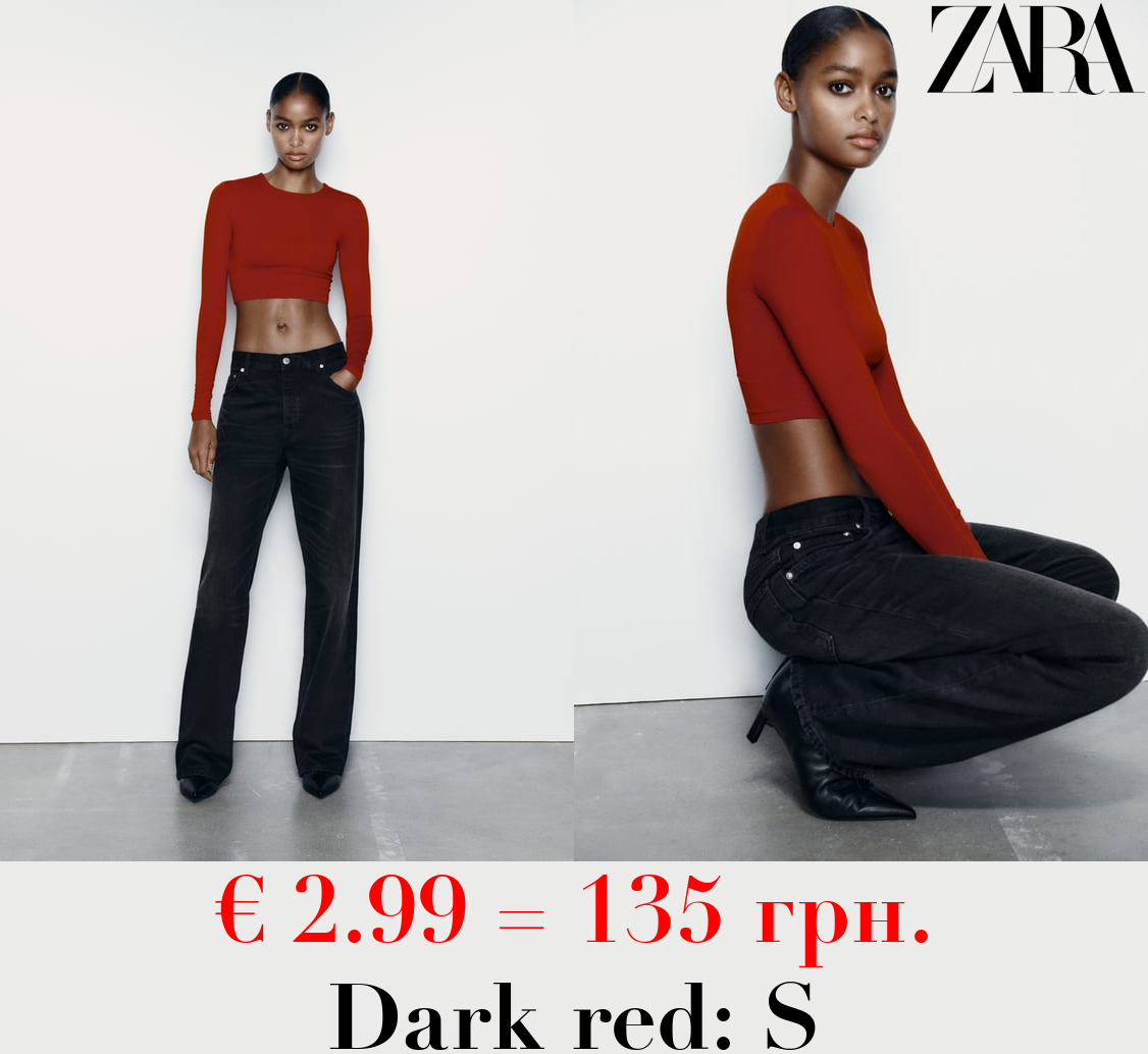 CROPPED POLYAMIDE T-SHIRT