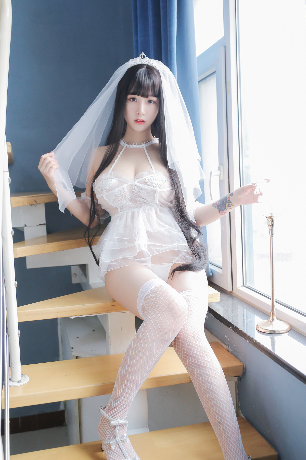 Cosplay 猫九酱Sakura 长发婚纱 Set.02 16