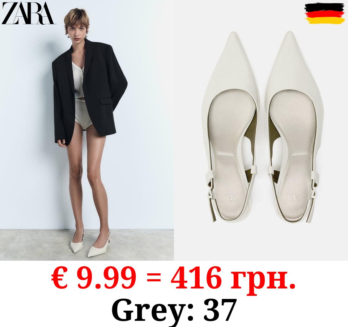 KITTEN HEEL SLINGBACK SHOES