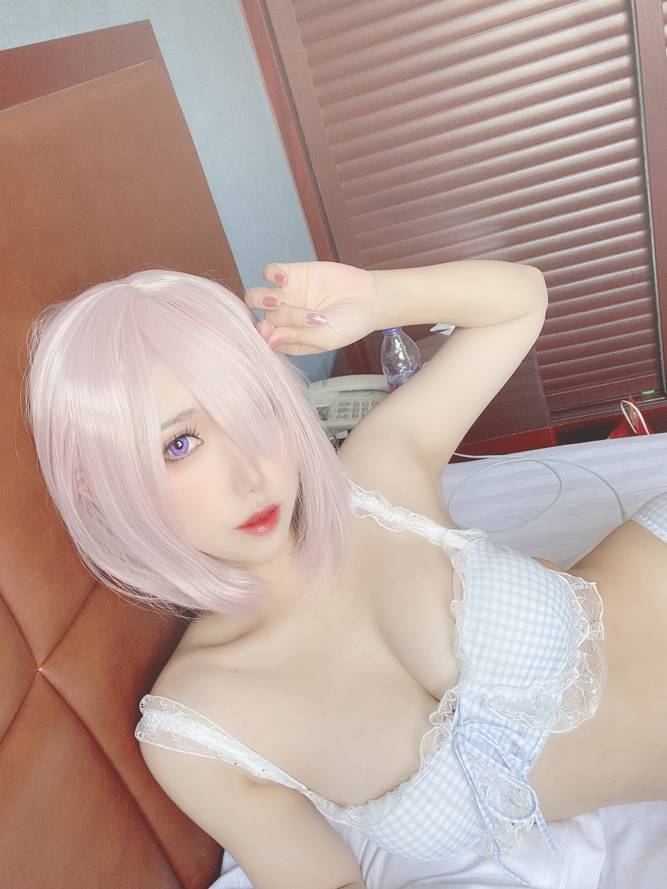 芋圆侑子 蓝格子小清新 13