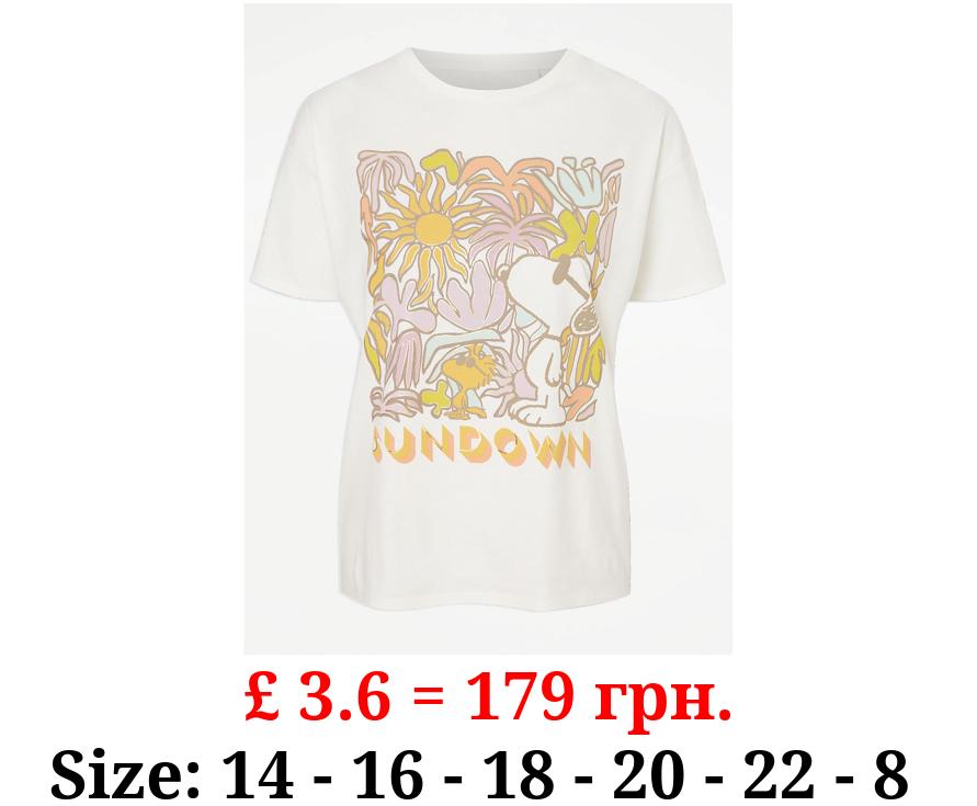 Snoopy Sundown White T-Shirt