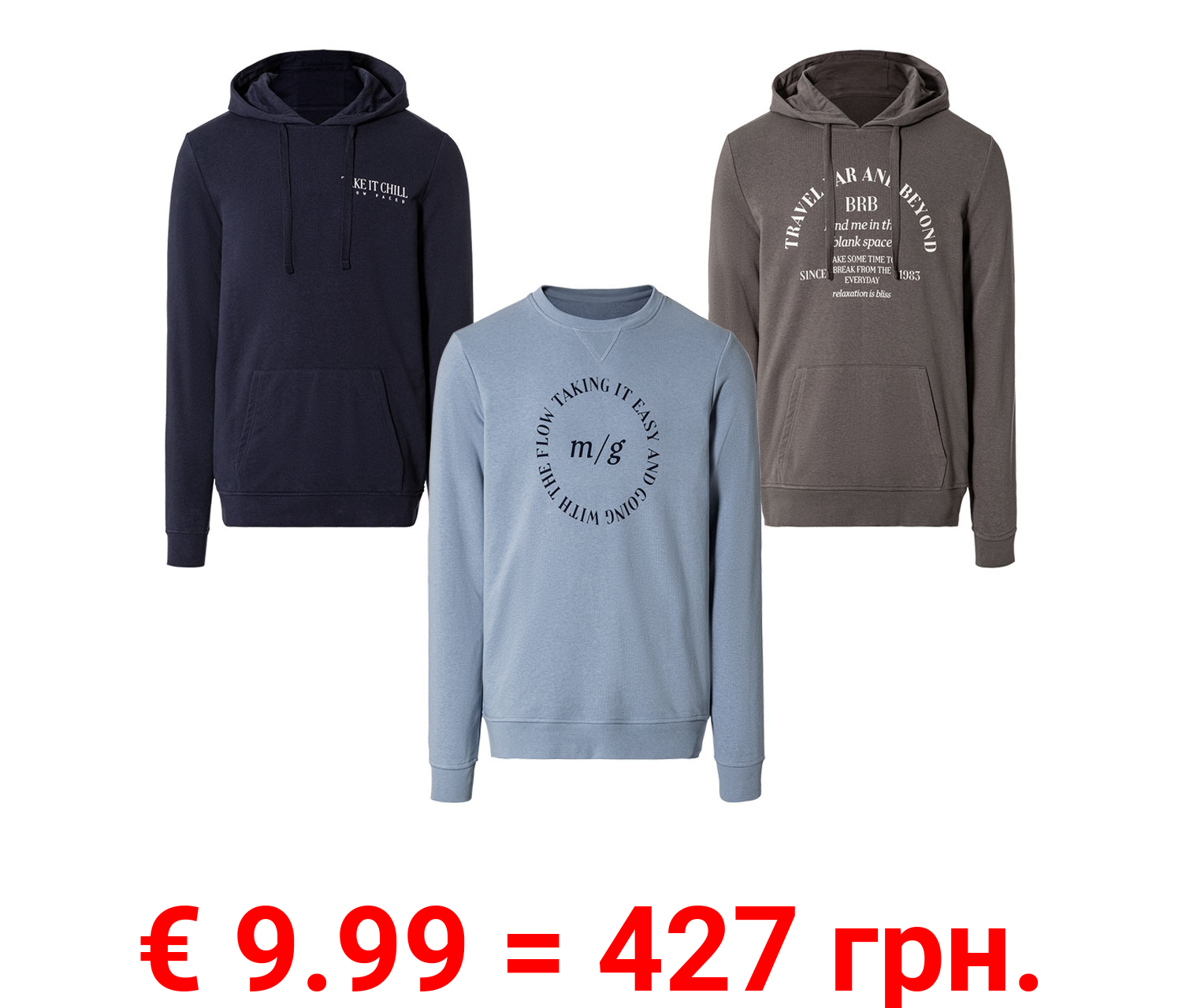 LIVERGY® Herren Sweatpullover mit hohem Bio-Baumwollanteil