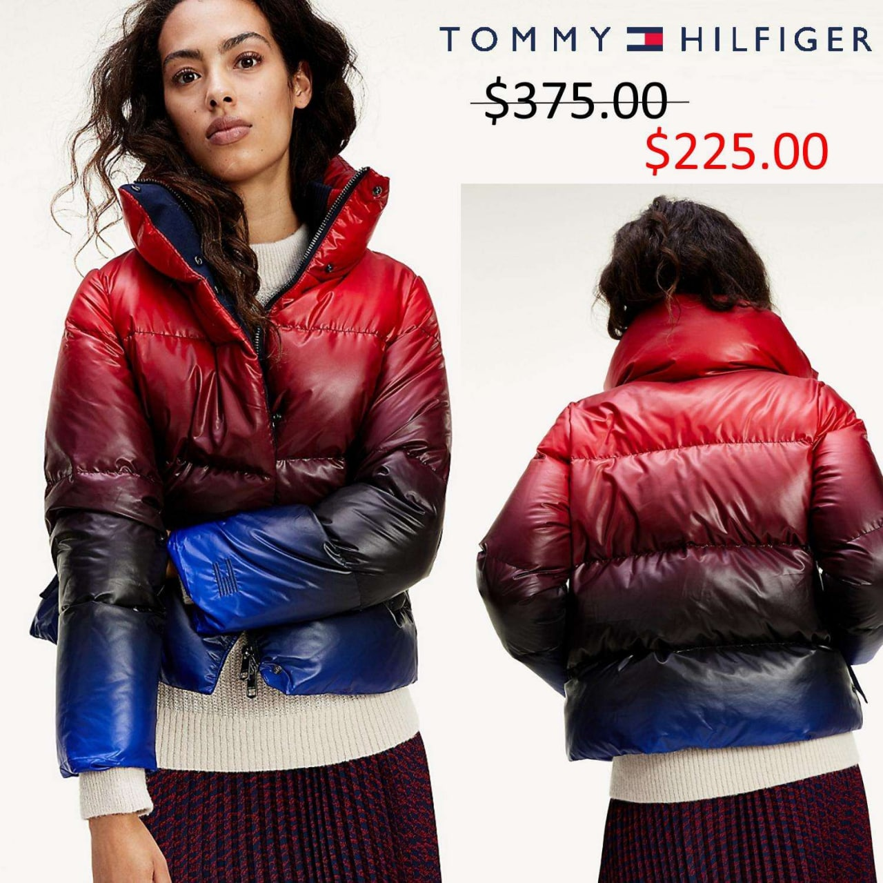 Джинс пуховик. Tommy Hilfiger куртка женская crittercord Puffer. Пуховик Томми джинс женский красный. Томми джинс красная и синяя пуховик. Уоох Томми джинс пуховик женская.