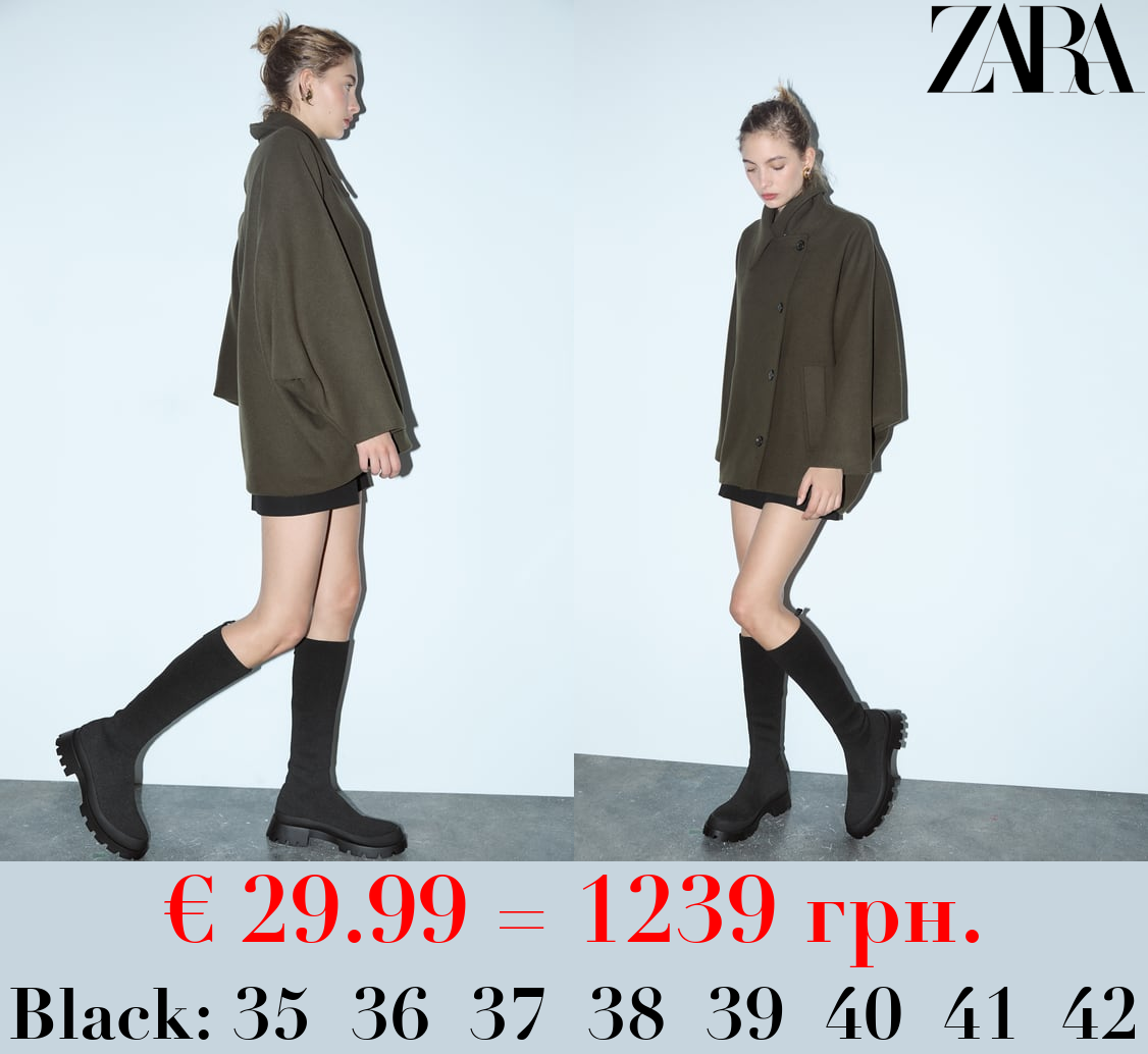 FABRIC BOOTS WITH TRACK SOLE