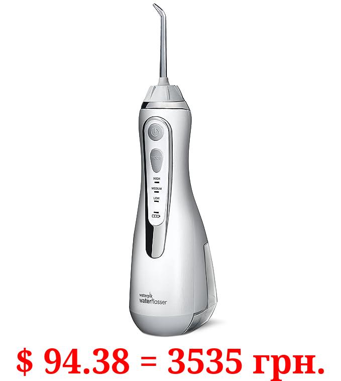 Waterpik Cordless Advanced Water Flosser For Teeth, Gums, Braces, Dental Care With Travel Bag and 4 Tips, ADA Accepted, Rechargeable, Portable, and Waterproof, White WP-580