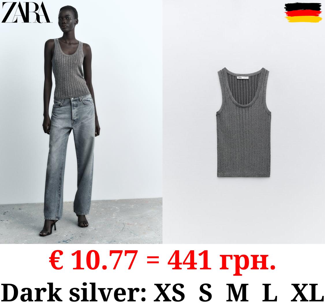 METALLIC THREAD KNIT TOP