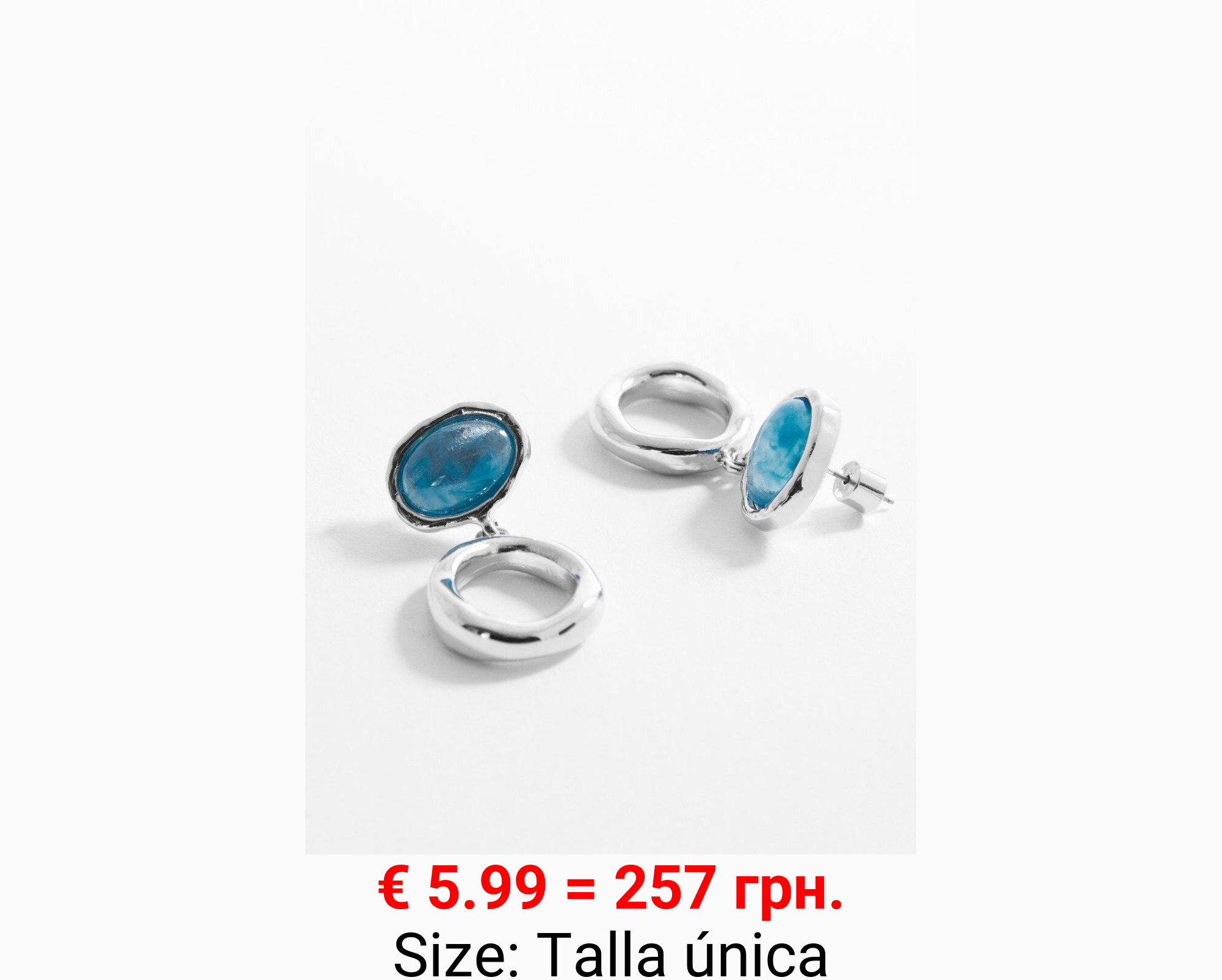 Pendientes aro abalorios