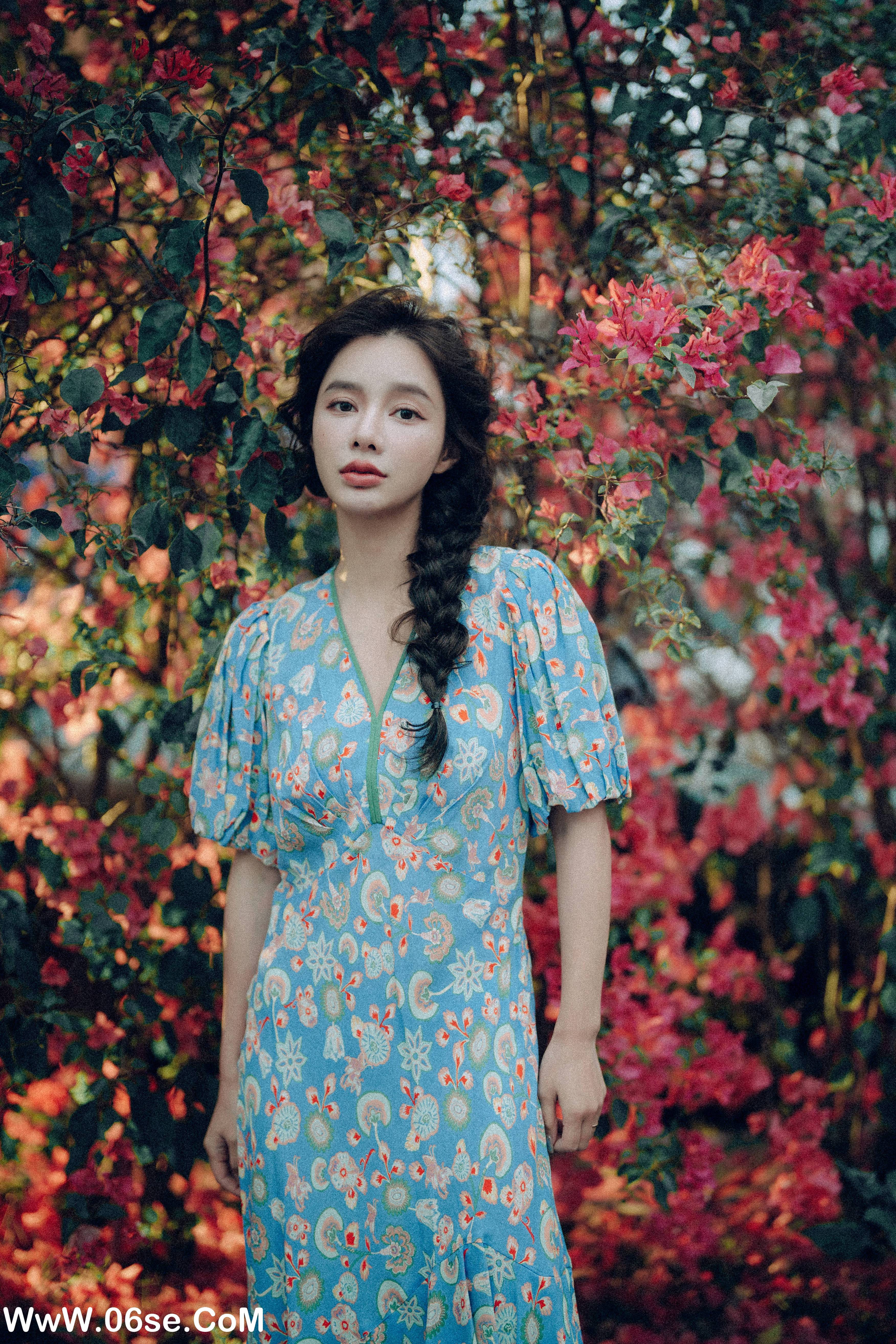 图片[10]-[YITUYU艺图语]2022.06.25 发光的发丝，三角梅瀑布下的女神 姝雯同学[55P-870.8M]-六色网