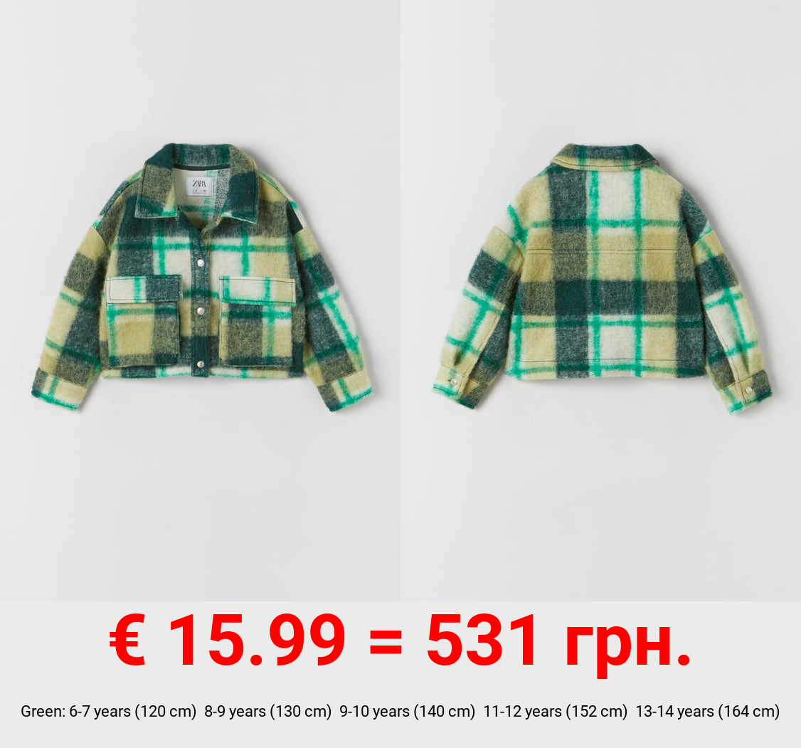 CROPPED CHECK OVERSHIRT