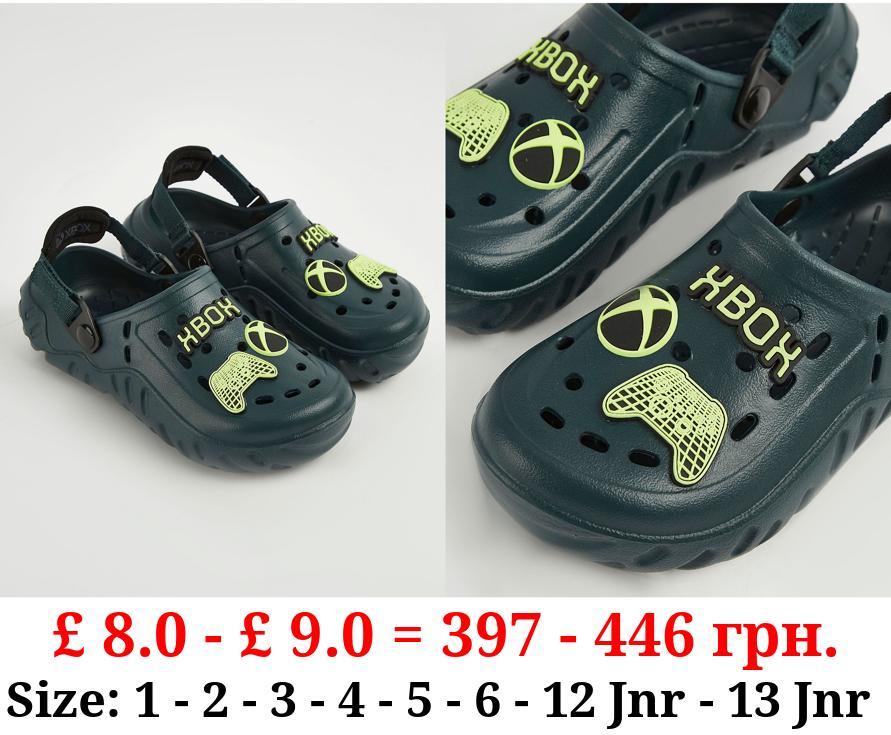 Xbox Bottle Green Badge Clogs