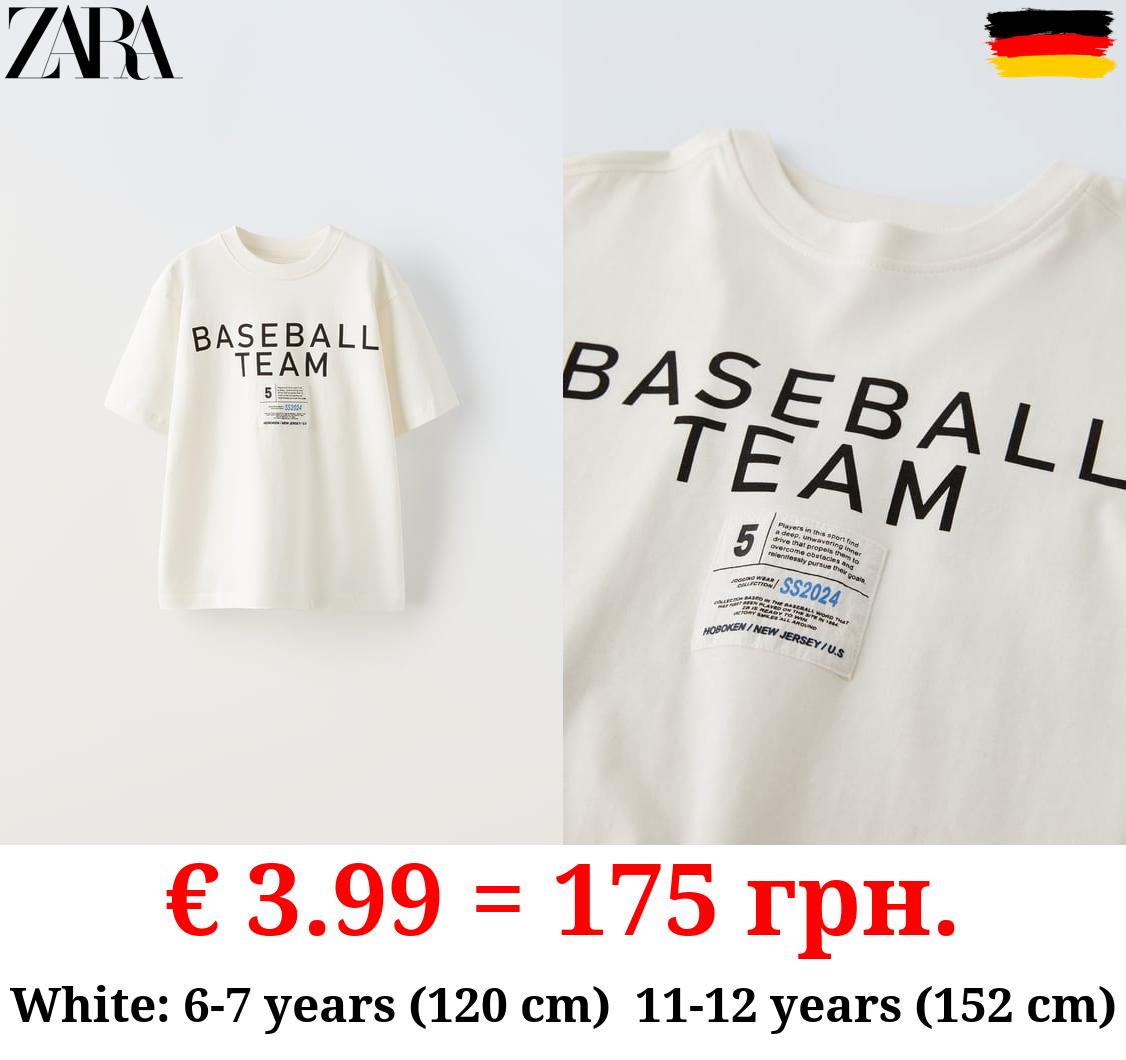 SLOGAN T-SHIRT WITH LABEL