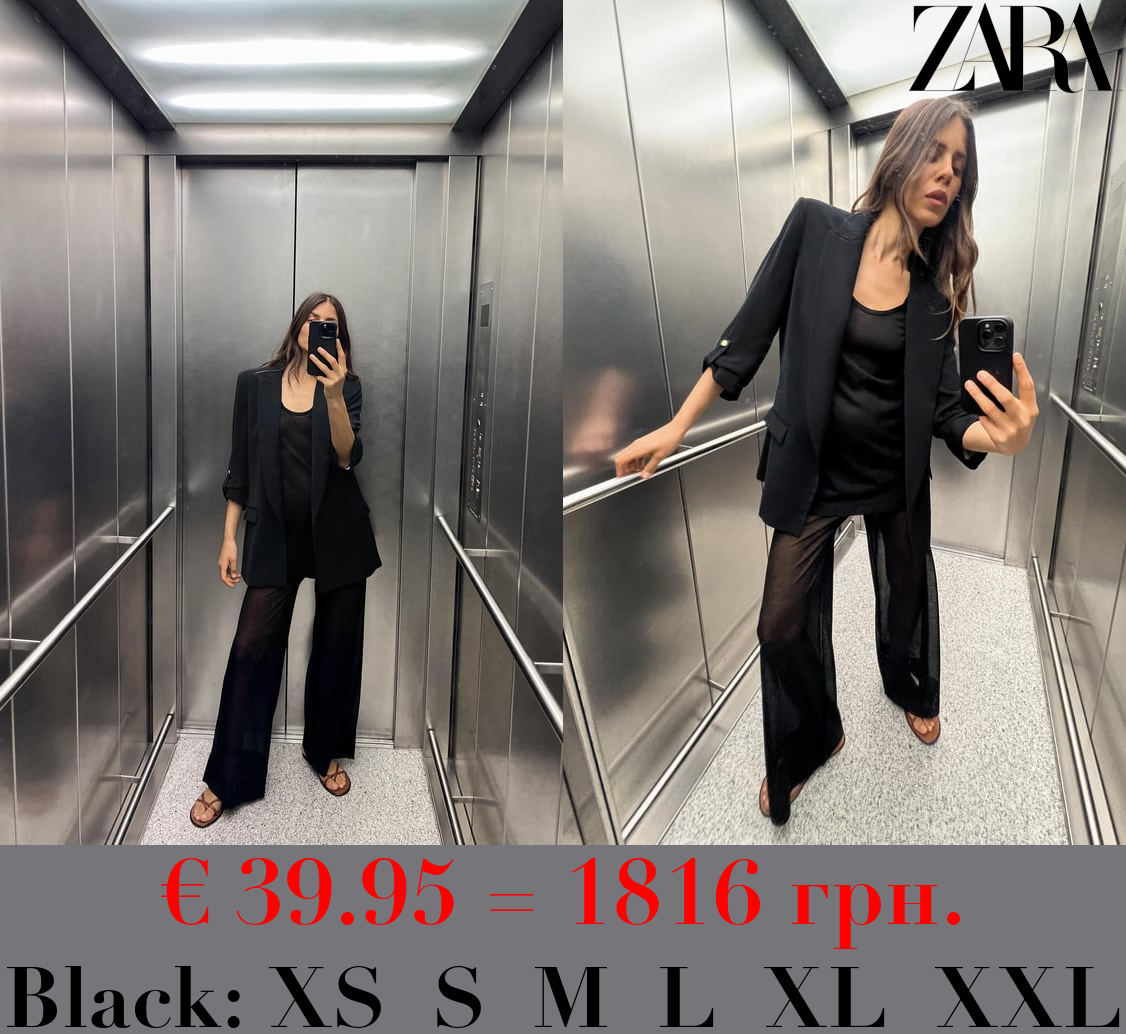 BLAZER WITH ROLLED-UP SLEEVES