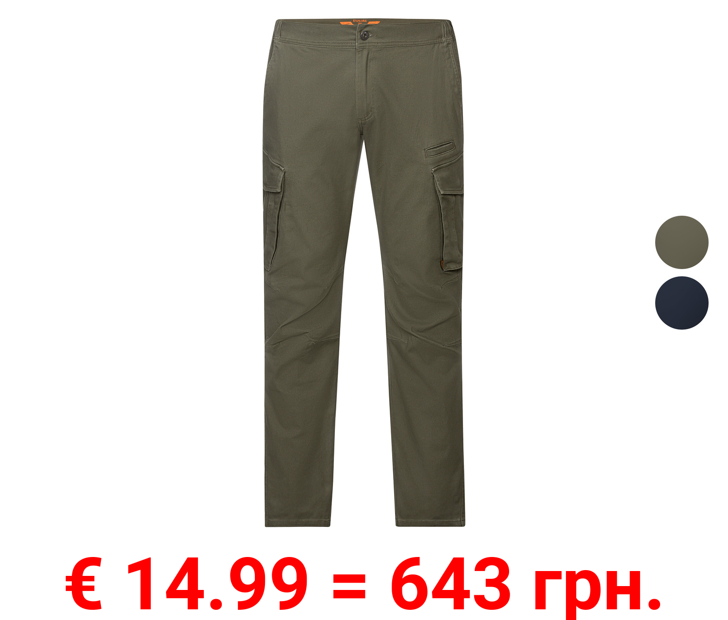 LIVERGY® Herren Cargohose, hoher Baumwollanteil