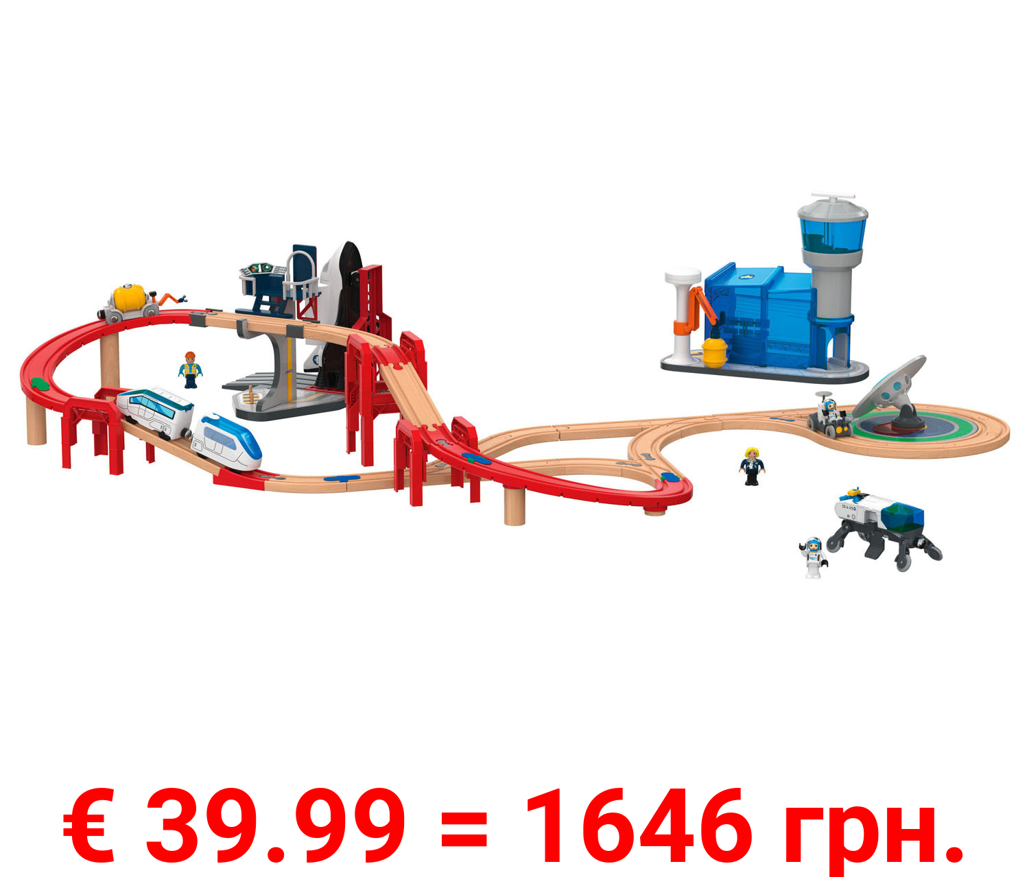 Playtive Holz Eisenbahn Weltraum, mit SMART Technologie