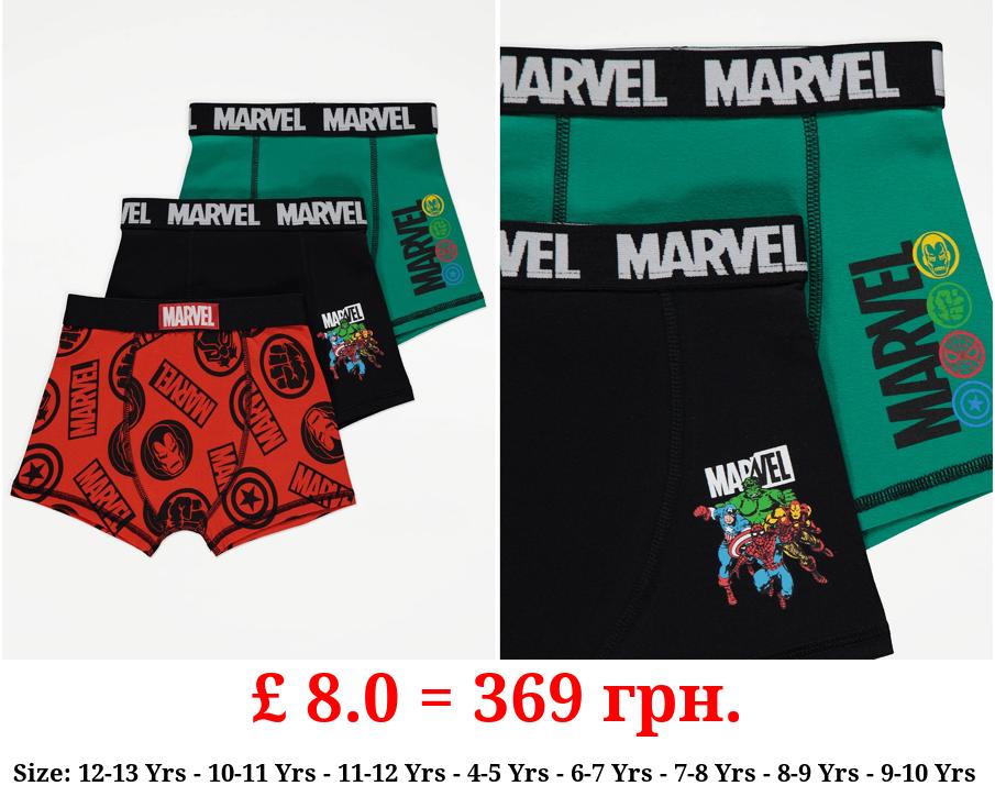 Marvel Character Print Trunks 3 Pack