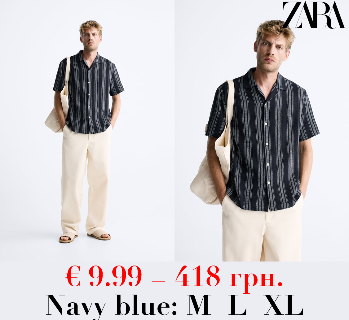 STRIPED TEXTURED SHIRT