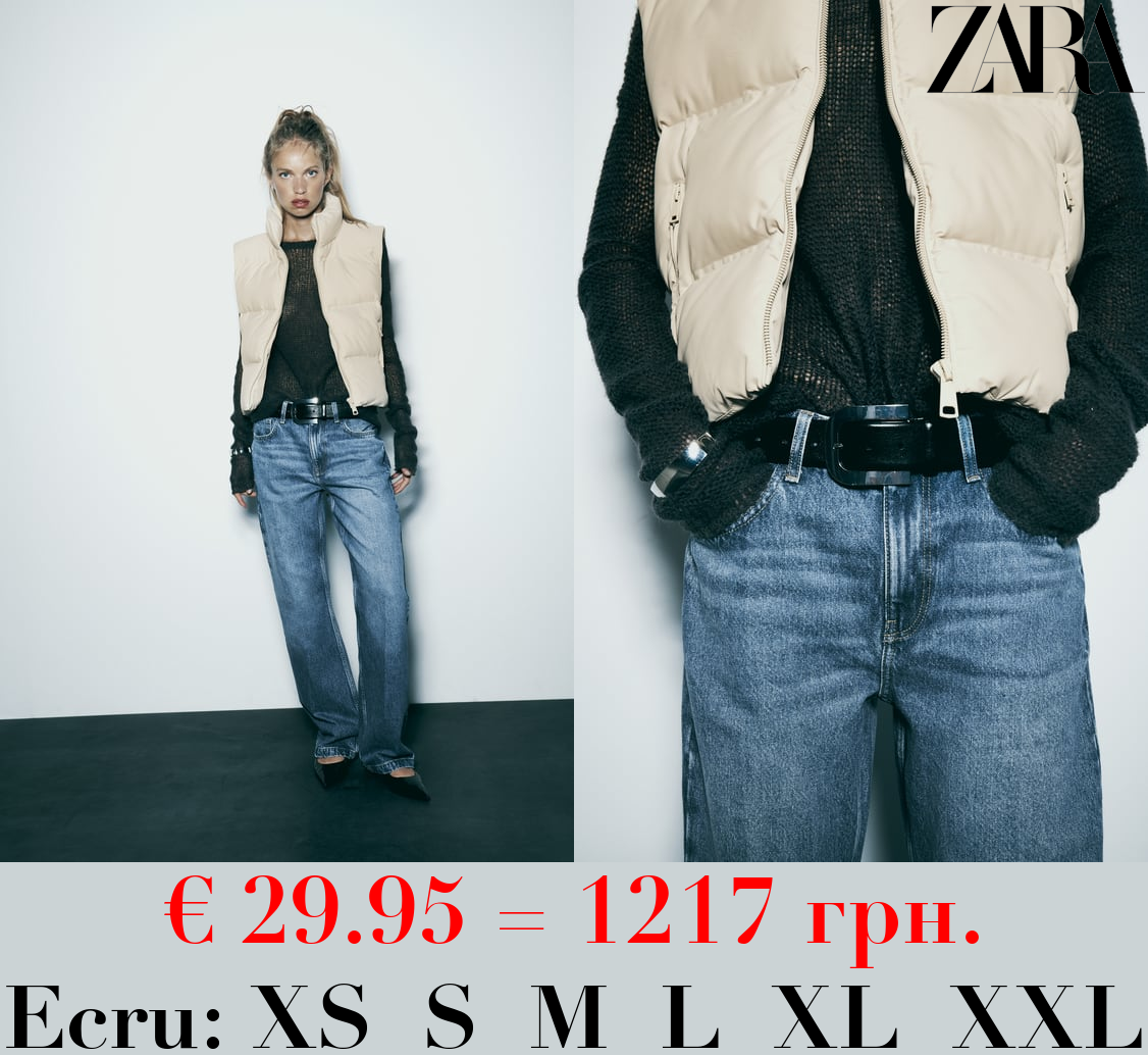 WATER AND WIND PROTECTION CROPPED PUFFER GILET