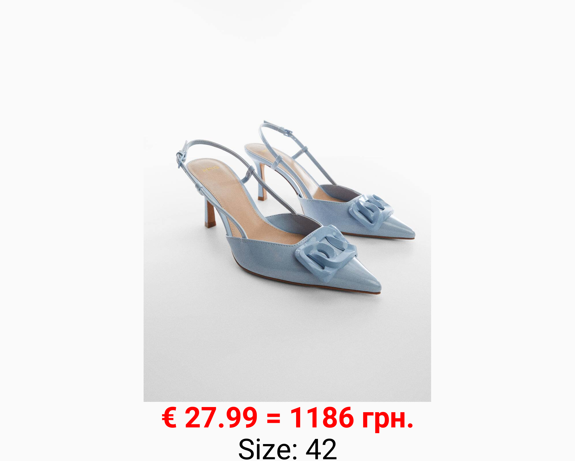 Zapato tacón destalonado