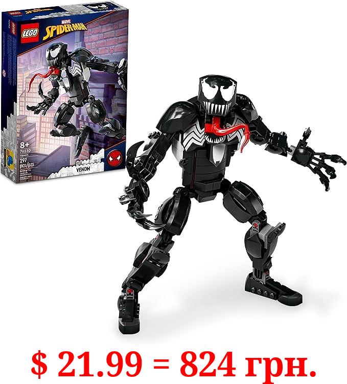 LEGO Marvel Venom Figure, 76230 Fully Articulated Super Villain Action Toy, Spider-Man Universe Collectible Set, Alien Toys for Boys and Girls