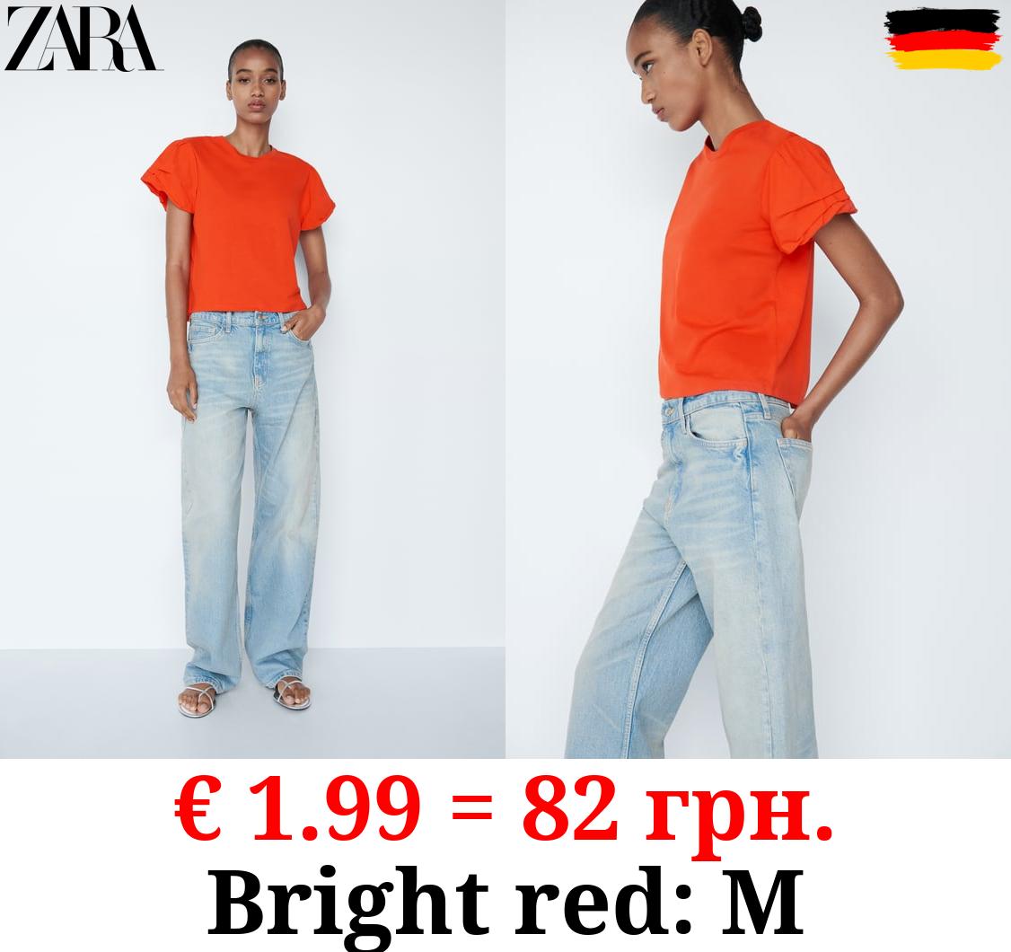 POPLIN SLEEVE T-SHIRT