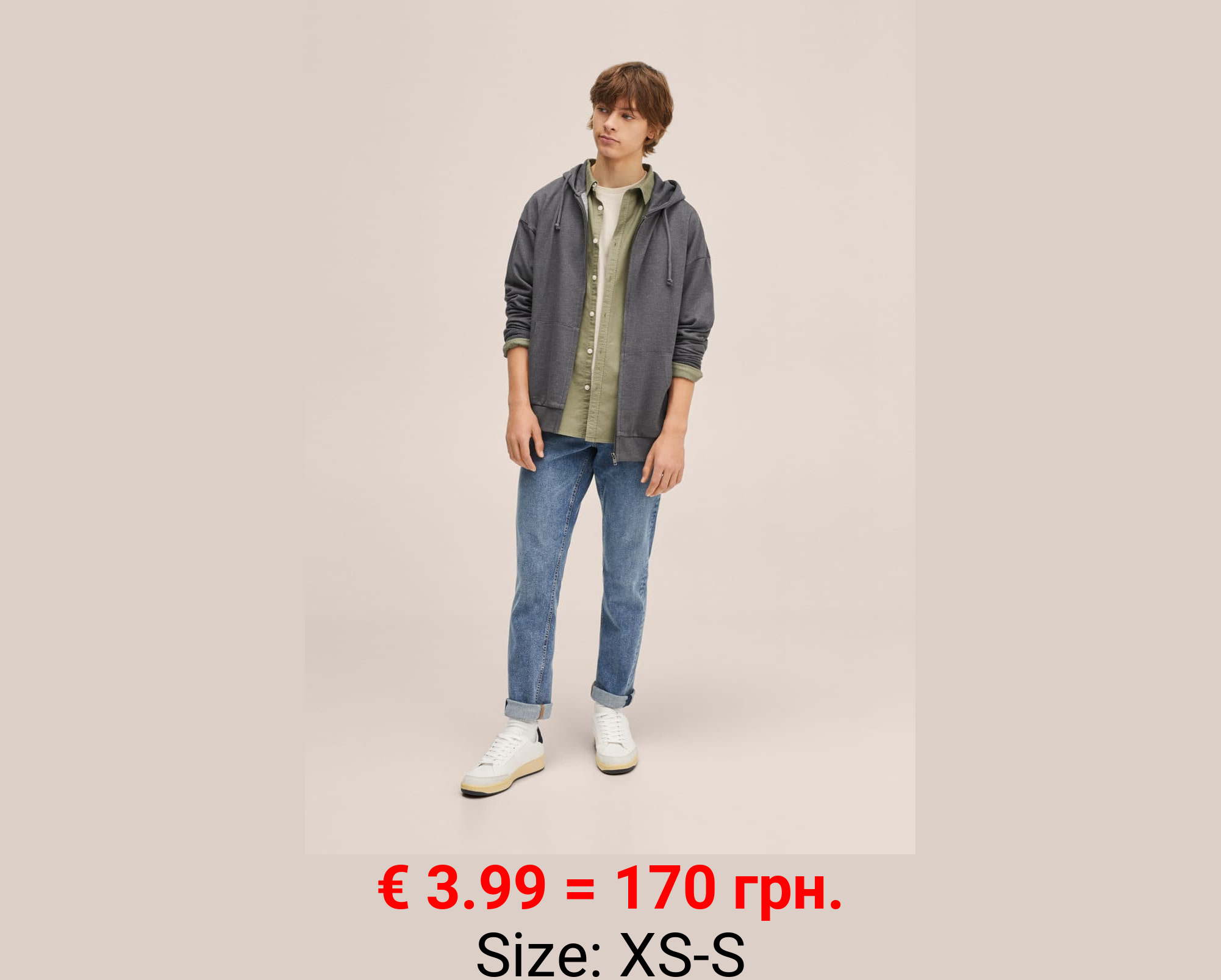 Sudadera capucha cremallera