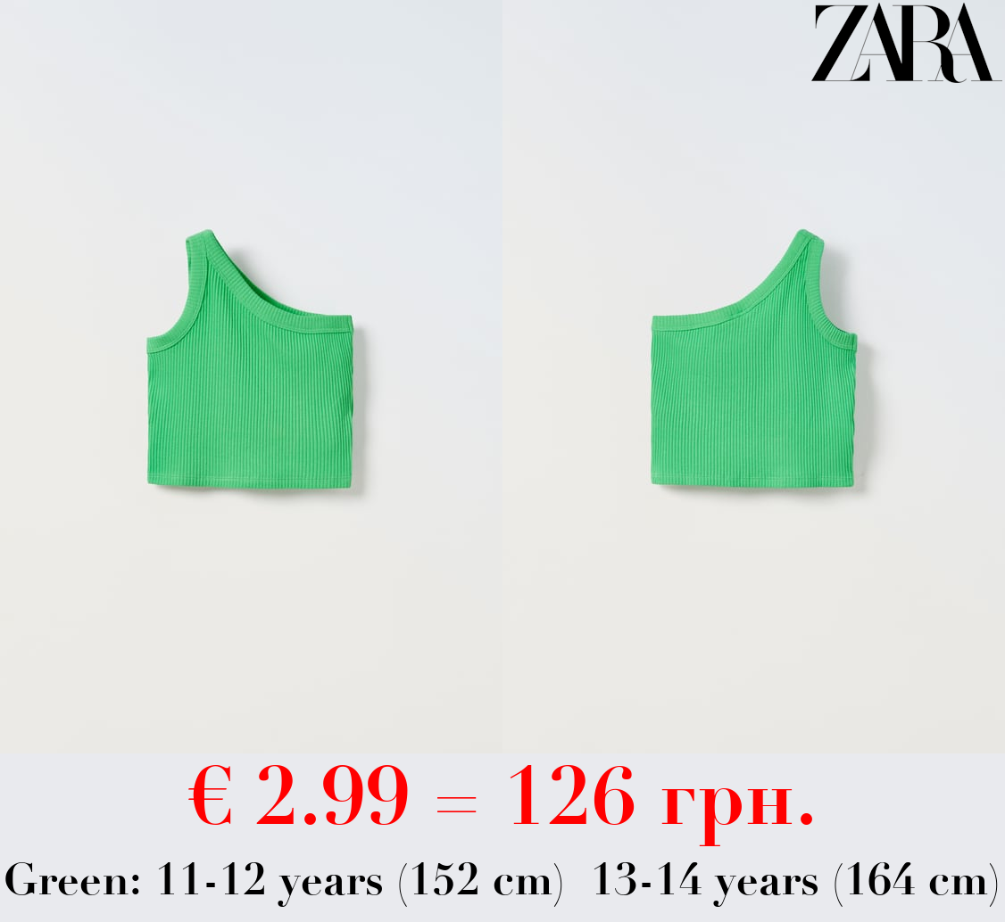 ASYMMETRIC RIBBED TOP