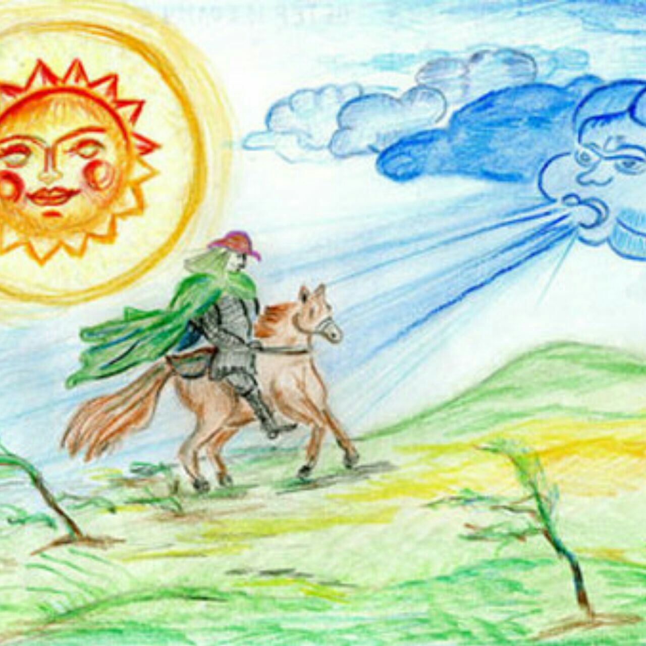 Константин Ушинский ветер и солнце