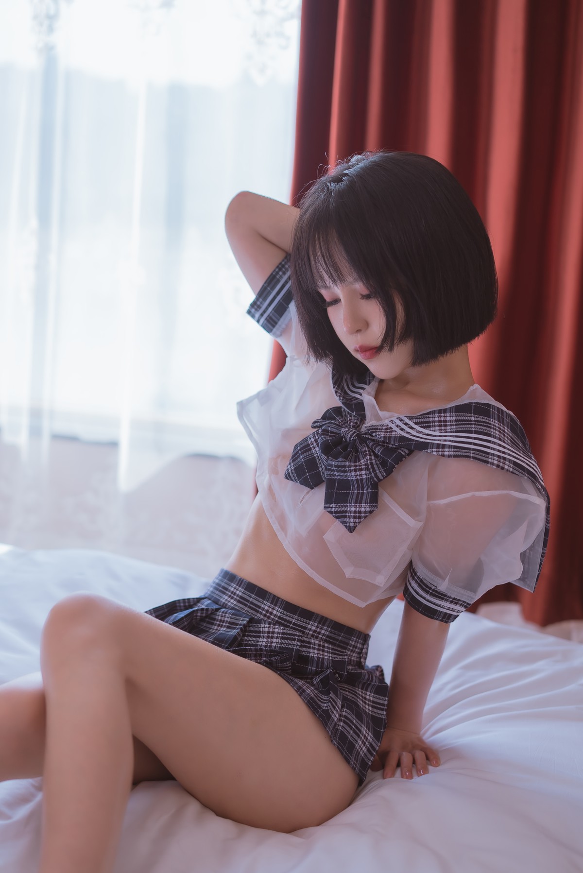 Cosplay 晕崽Zz 福袋 透明学生服 5