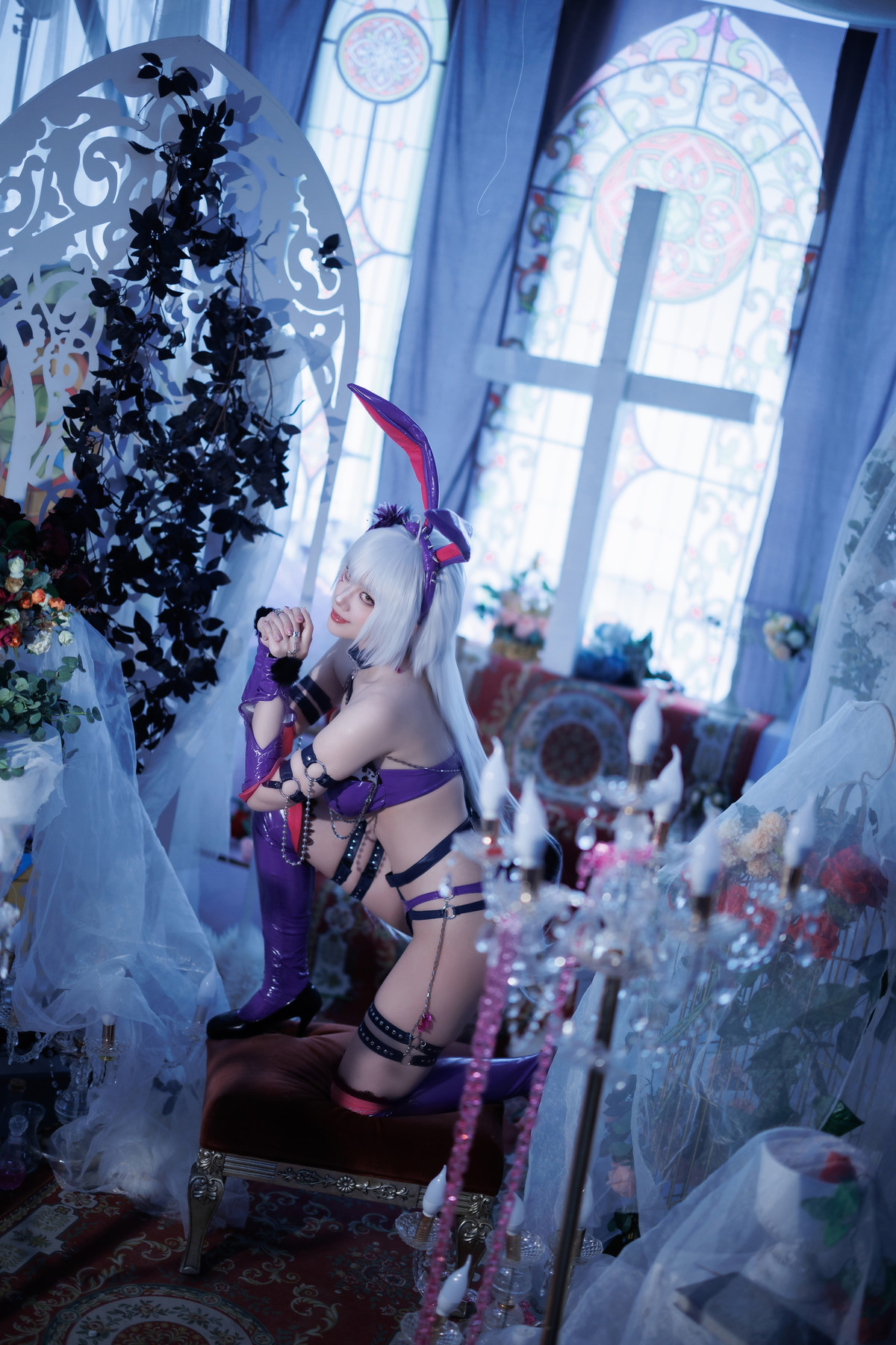 Cosplay Cien恩恩 黑贞兔女郎泳装 14