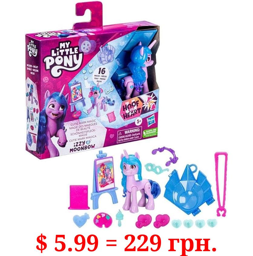 My Little Pony: Make Your Mark Toy Cutie Magic Izzy Moonbow - 3-Inch Hoof to Heart Pony with Surprise Accessories, Kids Ages 5 and Up