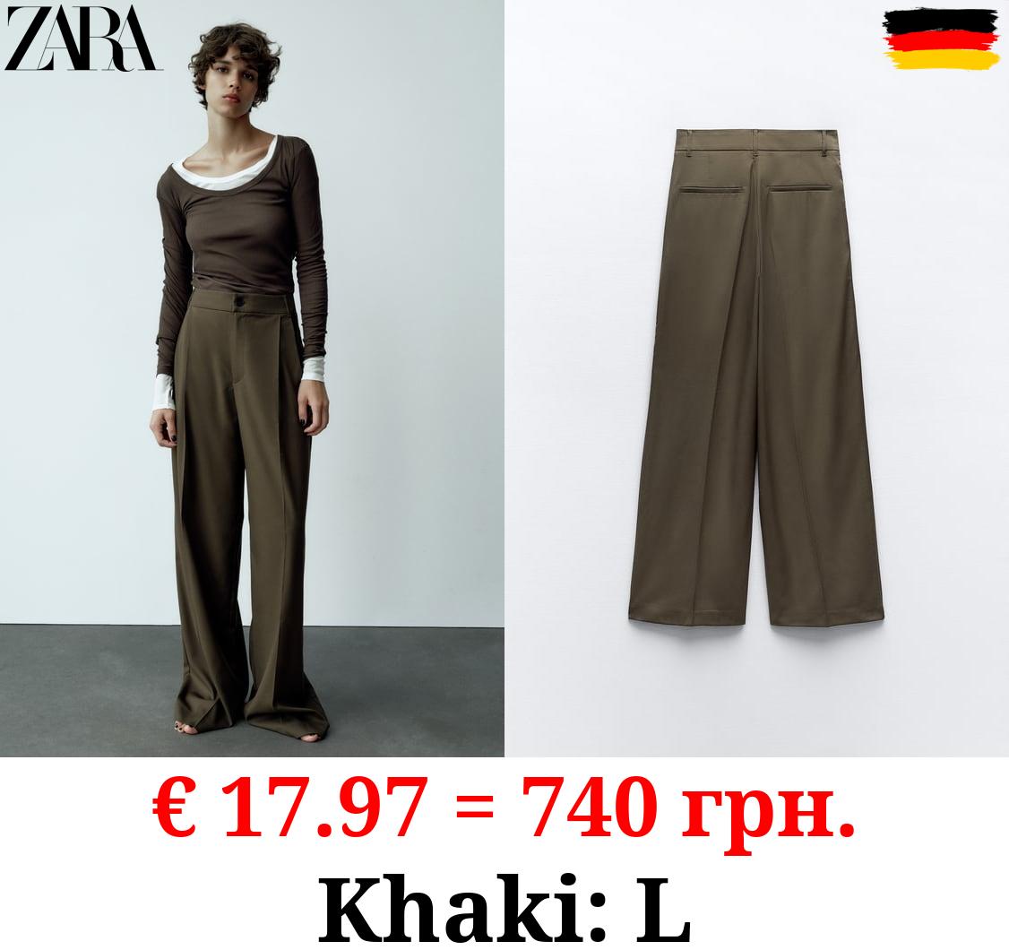 FULL-LENGTH PLEATED TROUSERS