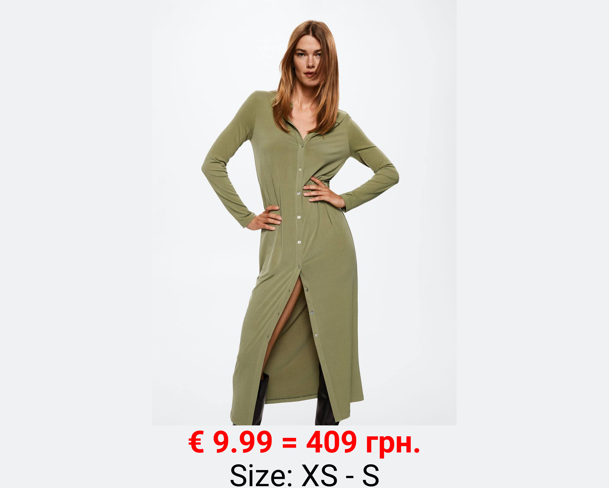 Vestido midi botones