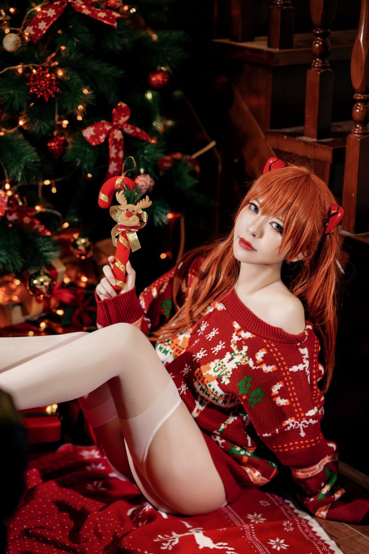 Cosplay 半半子 式波・ASUKA Christmas 33