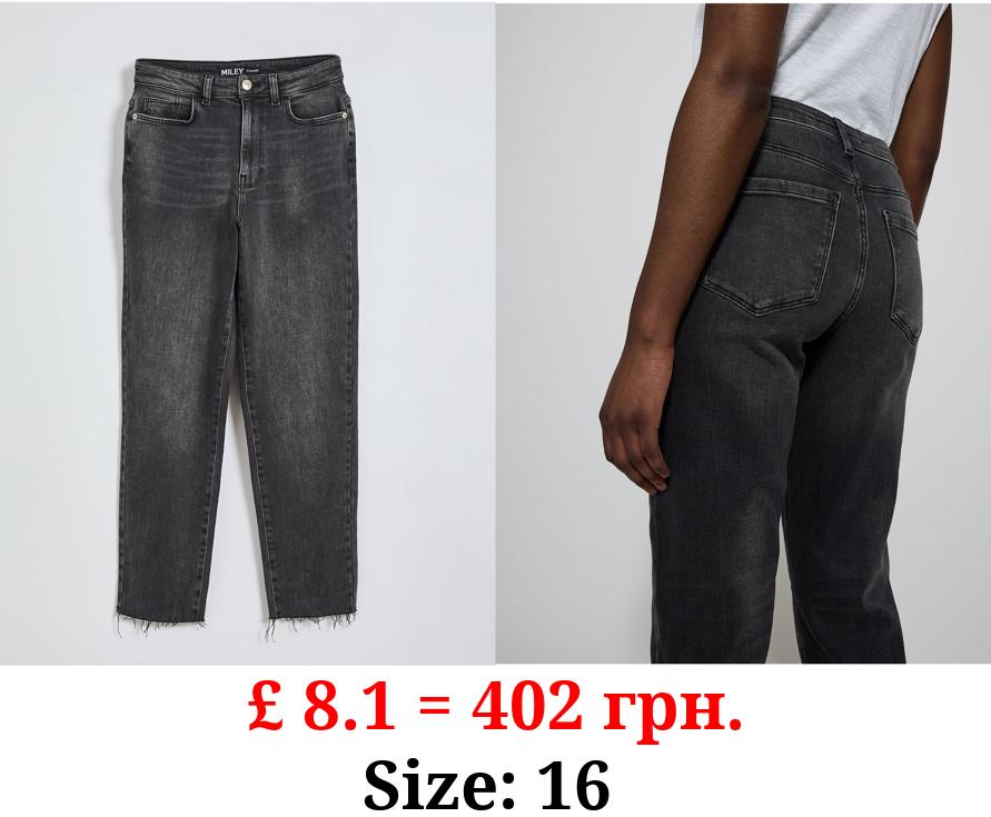 Black Washed Miley Mom Jeans