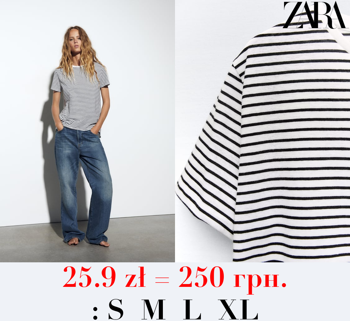 BASIC T-SHIRT WITH ASYMMETRIC HEM