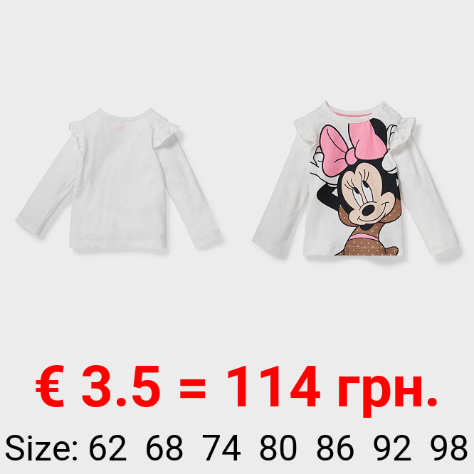 Minnie Maus - Baby-Langarmshirt - Bio-Baumwolle