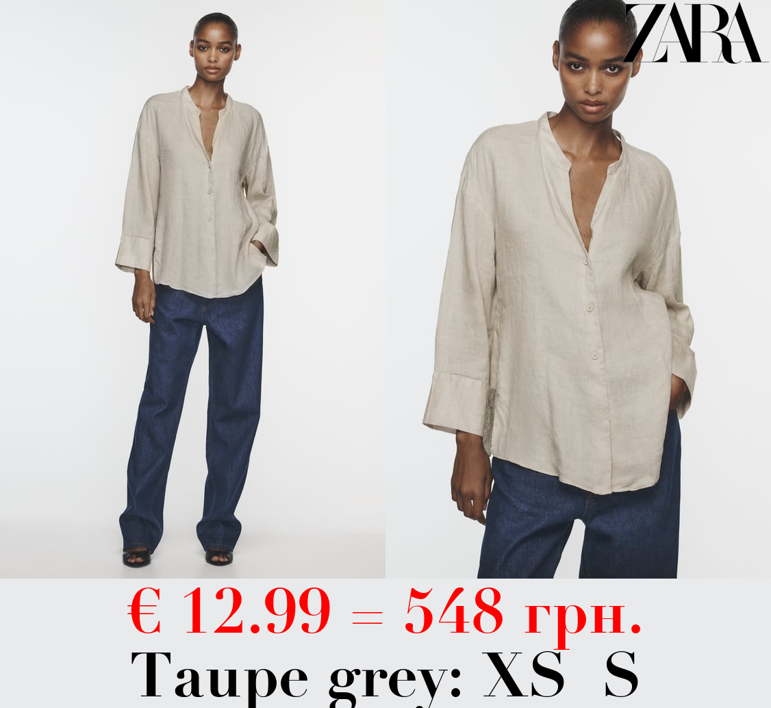ASYMMETRIC LINEN SHIRT