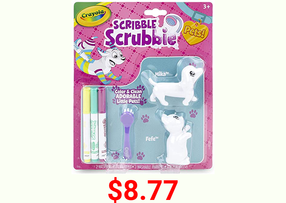 Crayola Scribble Scrubbie Pets, Animal Toy Set, Gift for Kids