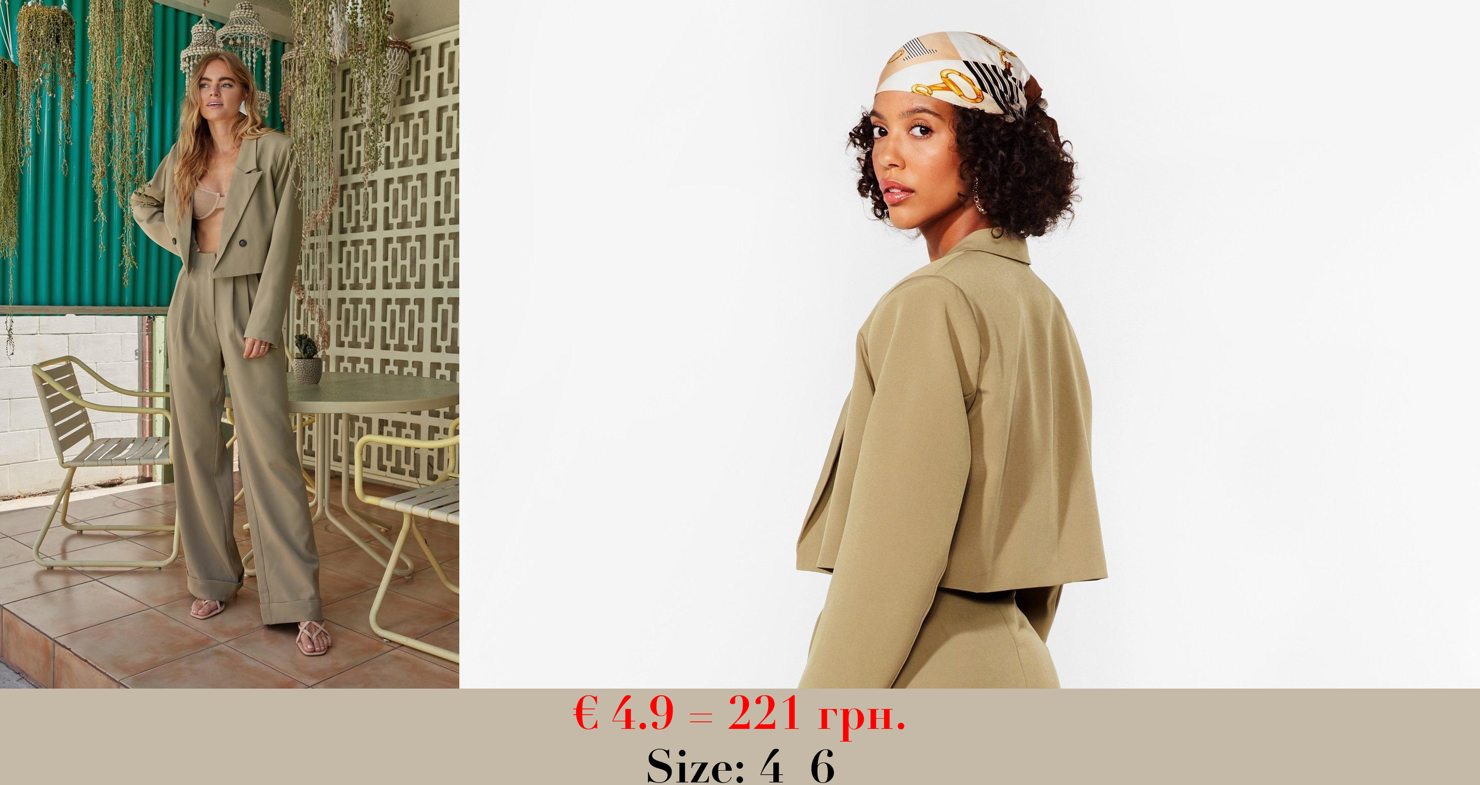 High Waisted Turn Up Hem Wide Leg Pants