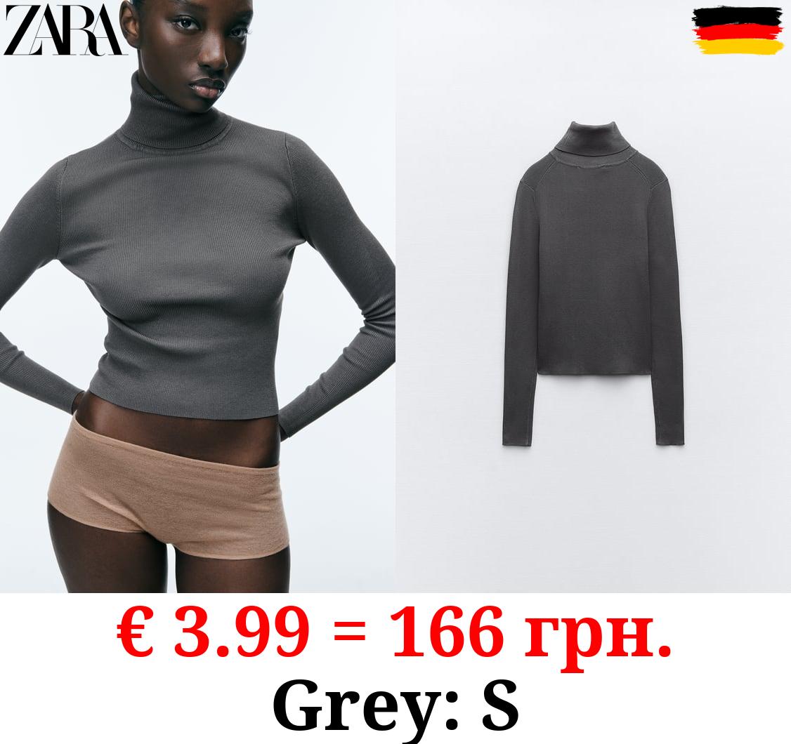 BASIC RIBBED KNIT SWEATER