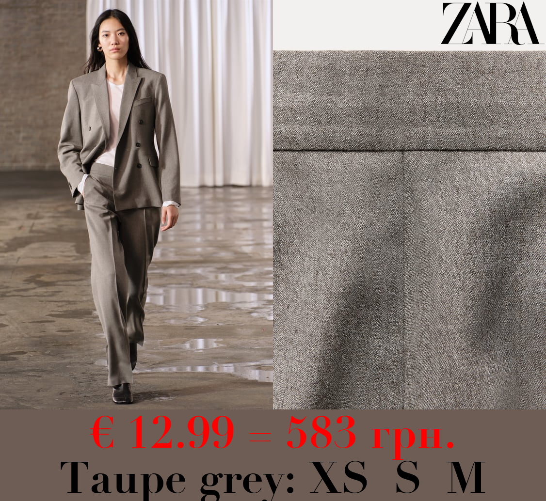 ZW COLLECTION STRAIGHT-FIT WOOL TROUSERS