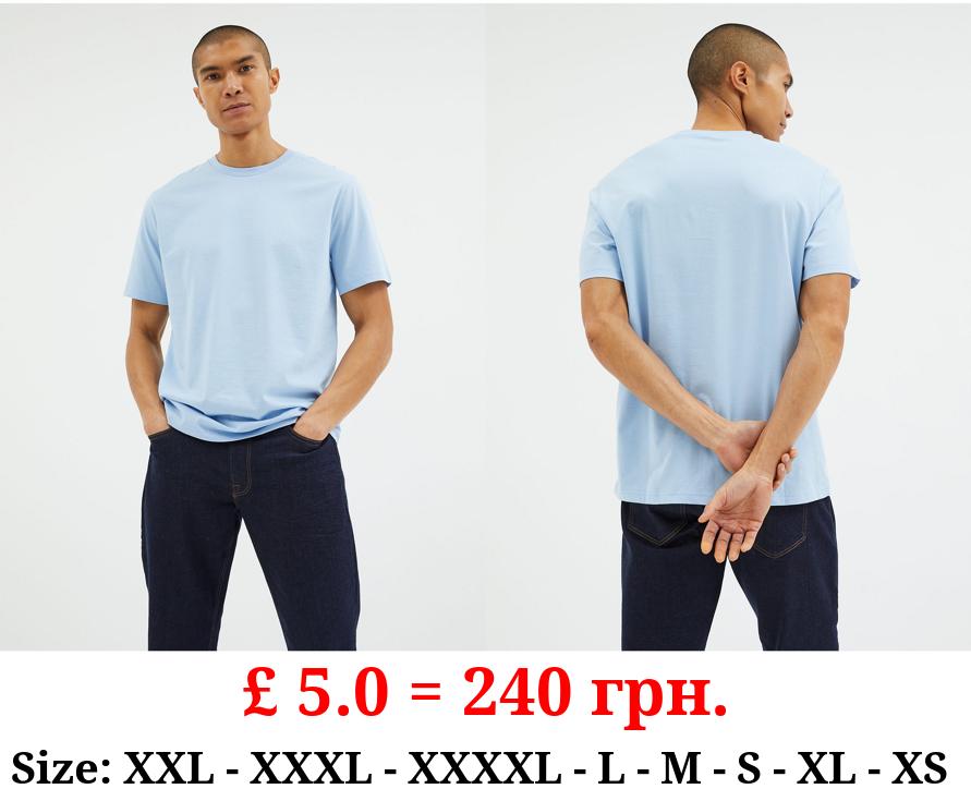 Light Blue Crew Neck T-Shirt