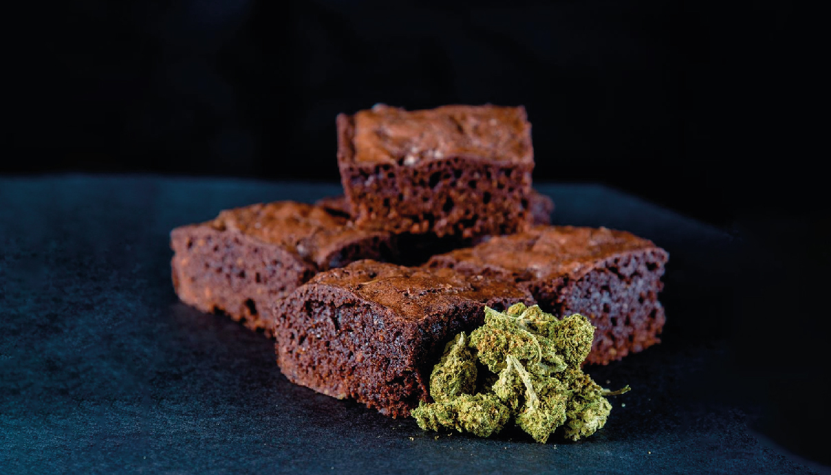 Еда в масле. Брауни с канабисом. Weed Brownies.