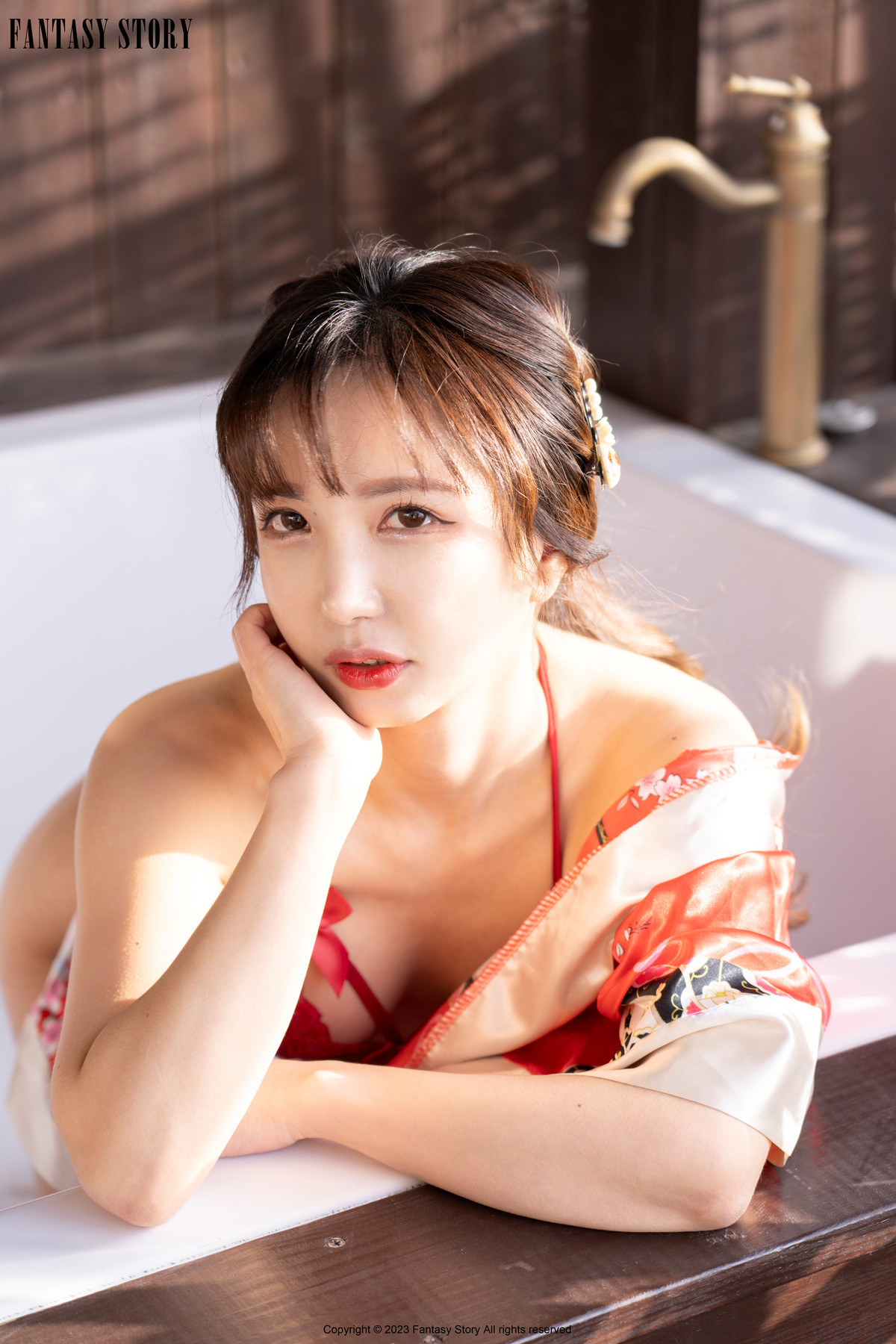 Rua 루아, [Fantasy Story] A Girl in a Red Yukata Set.01 52