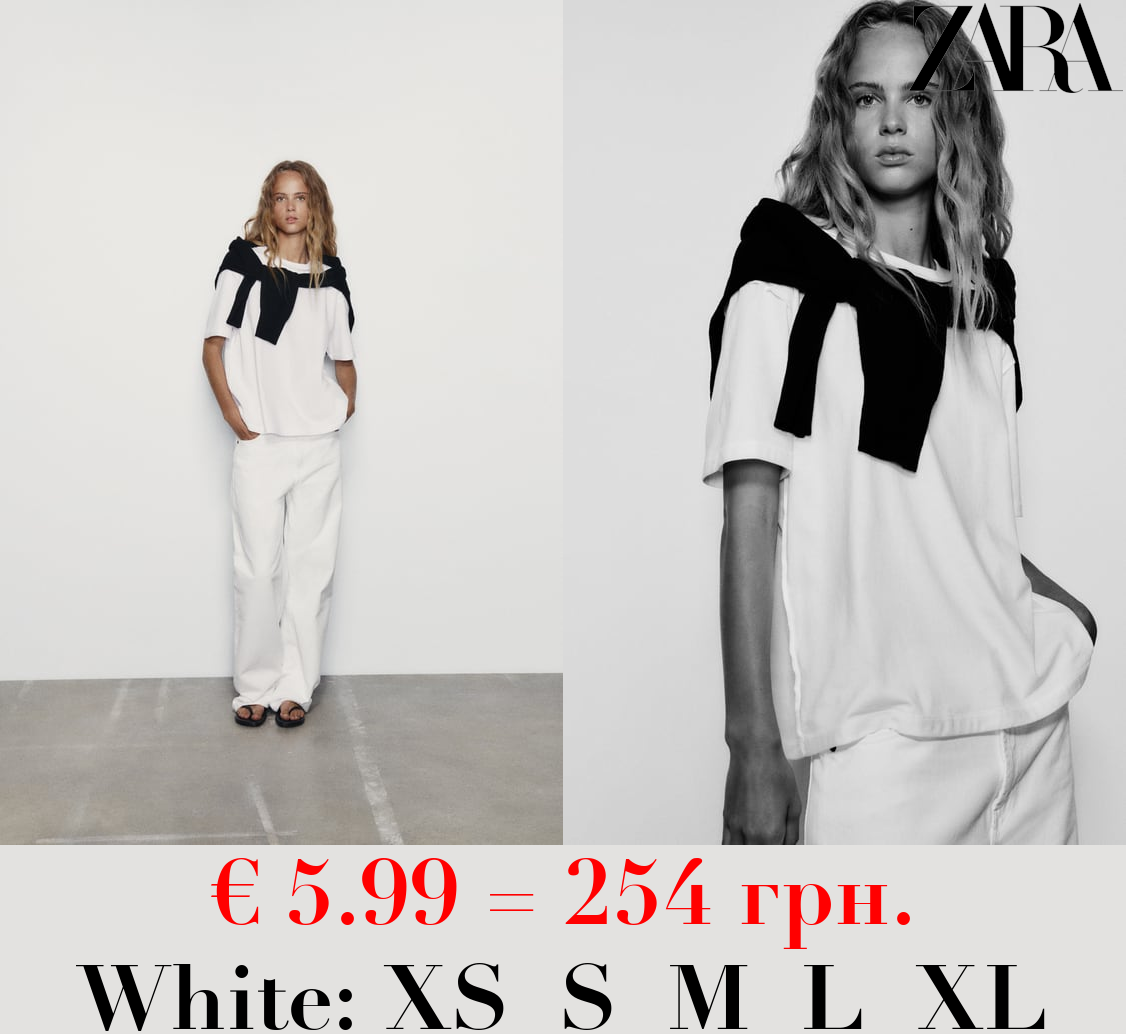 COTTON T-SHIRT WITH INVERTED SEAMS