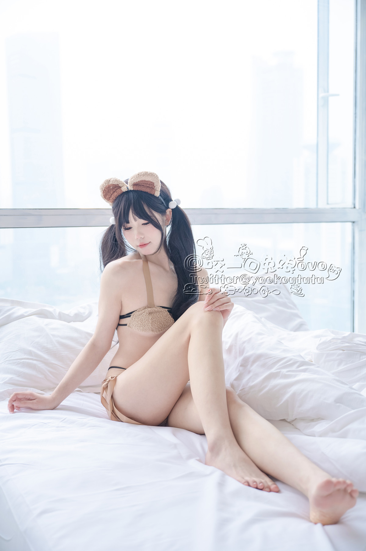 Cosplay 黏黏团子兔 小熊睡衣 16