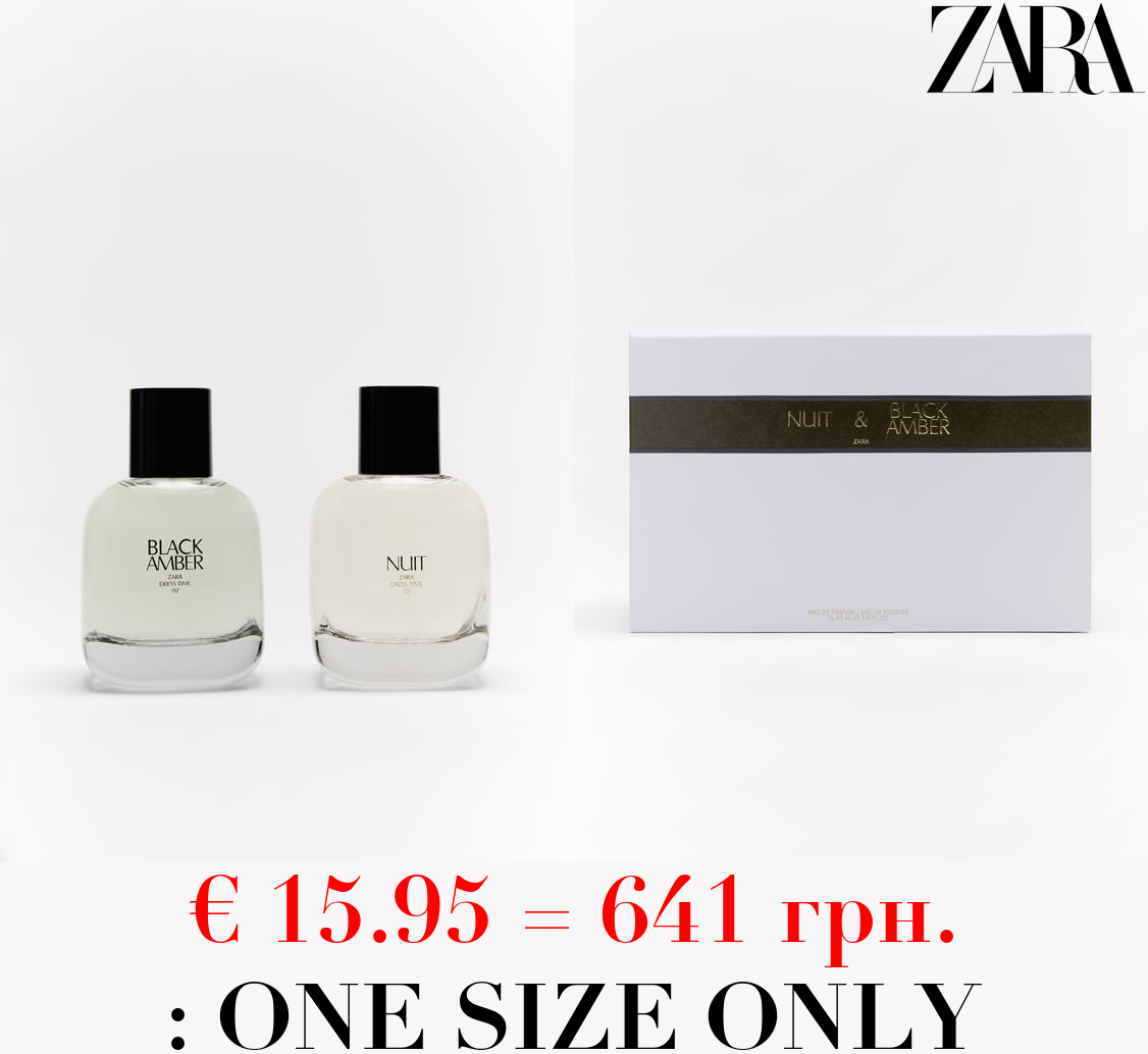 NUIT EDP + BLACK AMBER EDT 2x90 ML / 3.04 oz