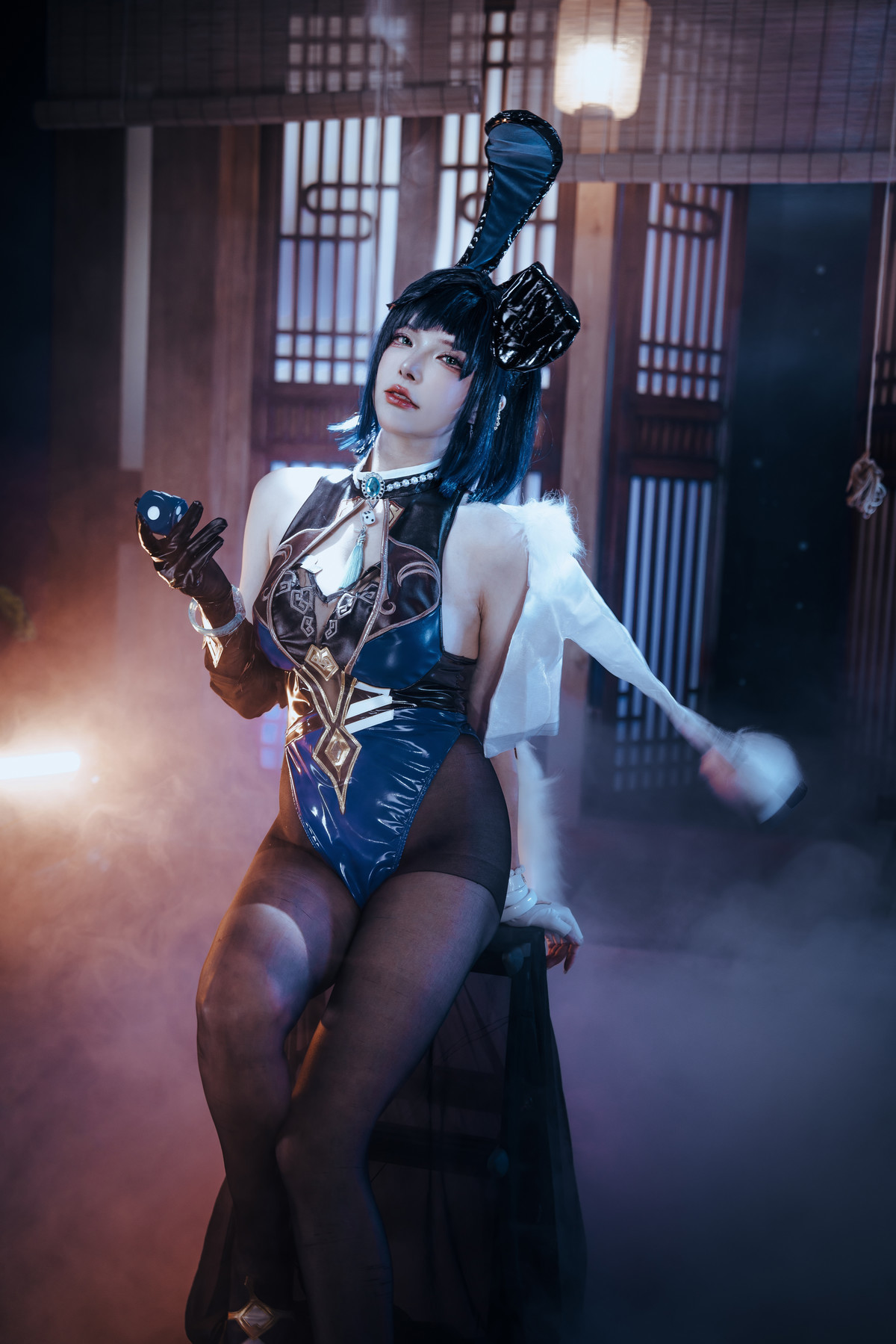Cosplay 夏小秋秋秋 夜兰 兔女郎 Set.01 3