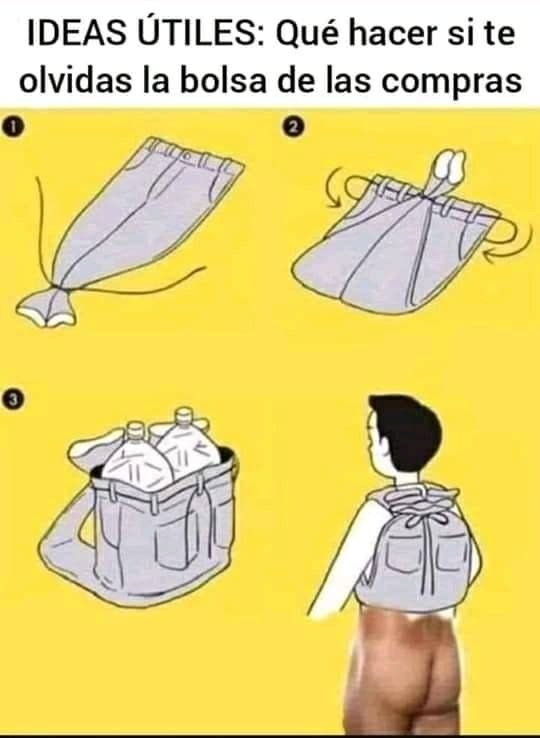 Truco por si te olvidas la bolsa de compras