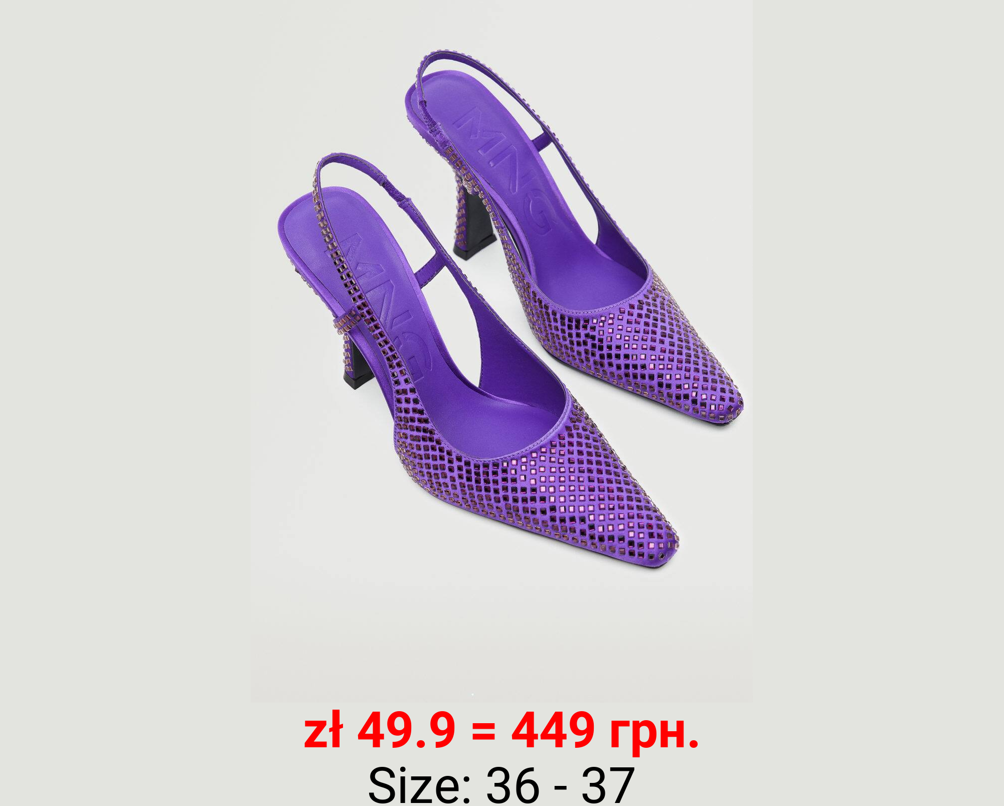 Zapato tacón brillos